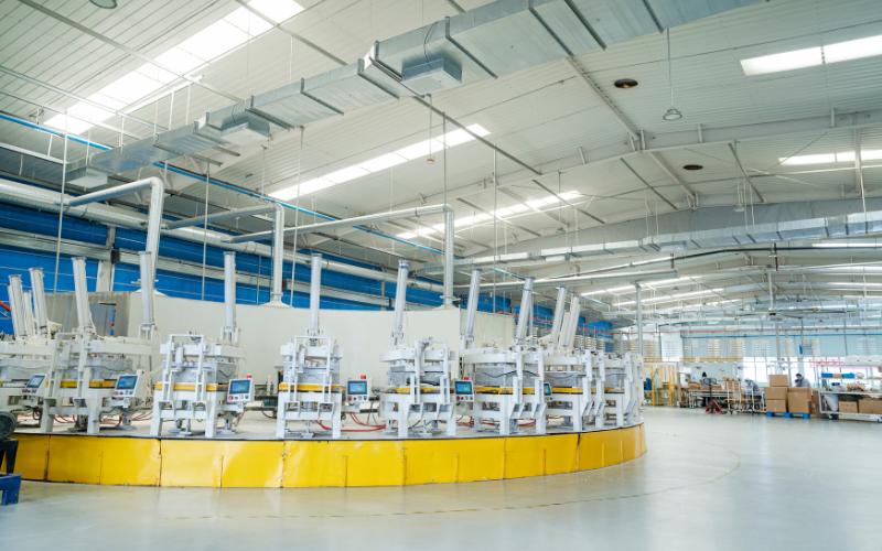 Modern factory production line — source-factory ecosystem